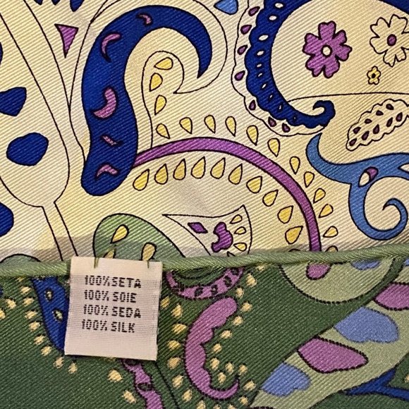 Carré En Soie 100% Andrea Zanellato Vintage 32x32 Pouces - Occasion